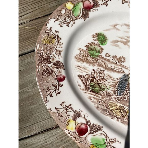 Vintage turkey platter. EUC. No chips - Picture 3 of 7